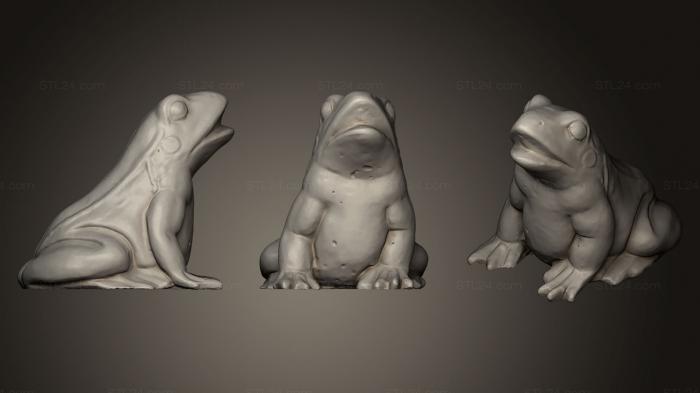 Статуэтки животных (Бетонная Лягушка 5, STKJ_0511) 3D модель для ЧПУ станка
